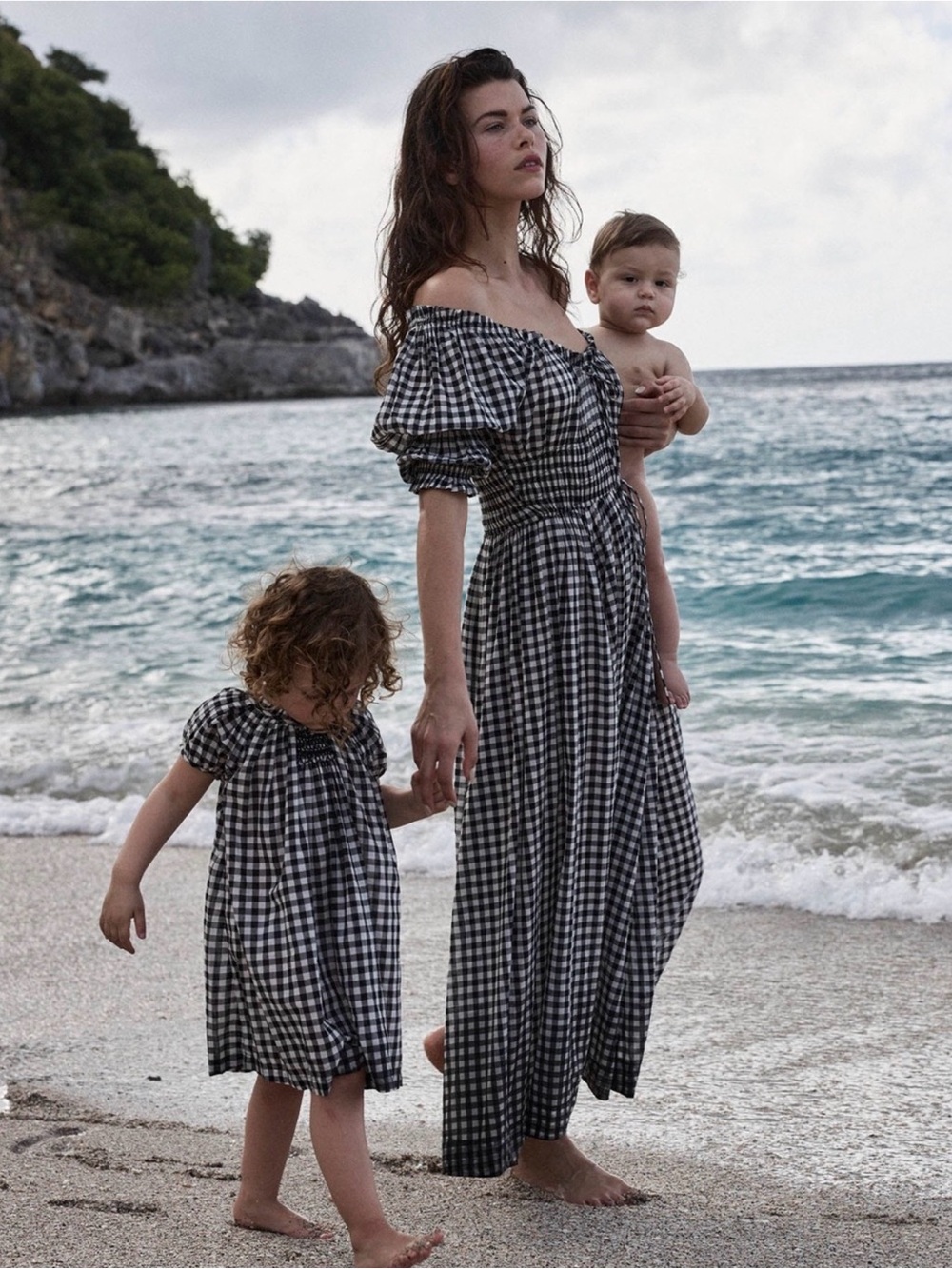 Doen Ischia Dress in Maddalena Black & White Gingham